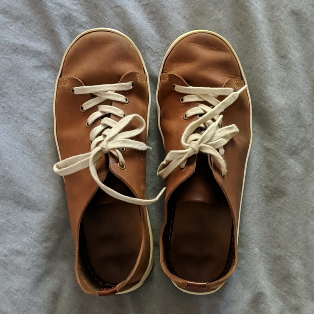 Leather low tops